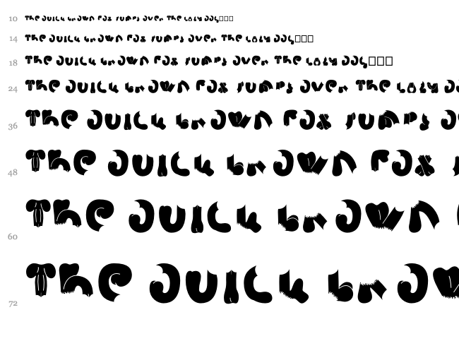 Semi font waterfall